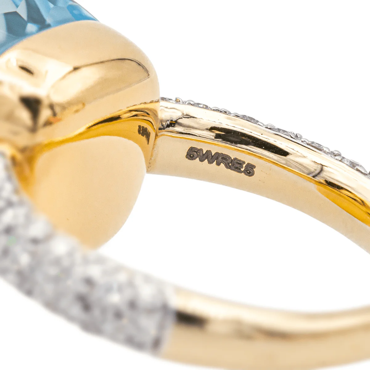 Bague POMELLATO "Nudo" en or rose, or blanc, topaze et diamants - Image 8