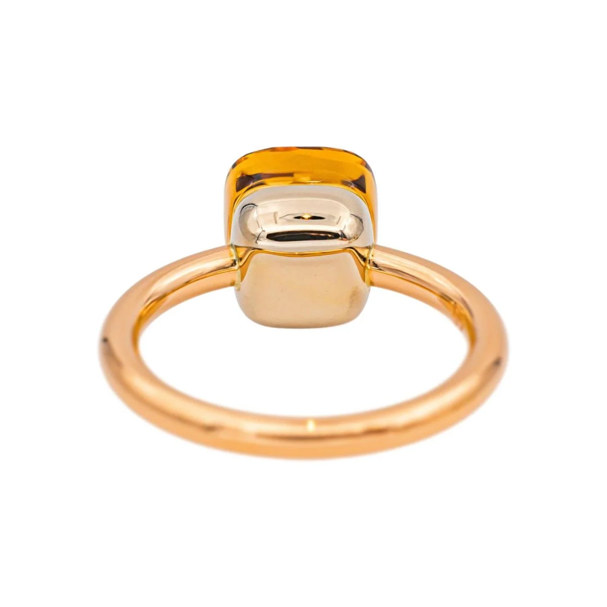 Bague Solitaire POMELLATO "Nudo" en or rose et citrine - Image 5