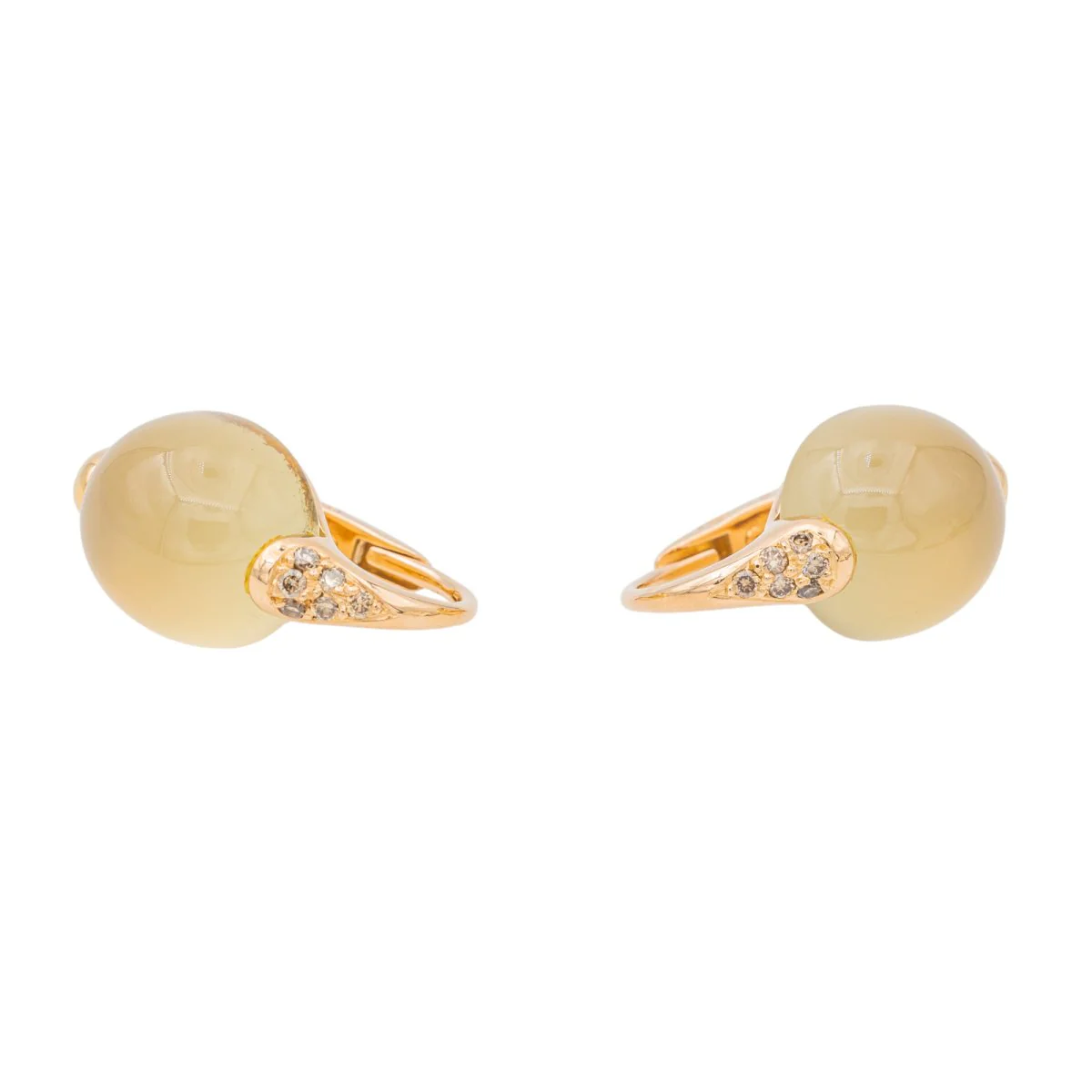 Boucles d'oreilles POMELLATO "Luna" en or rose et pierre de lune - Image 3