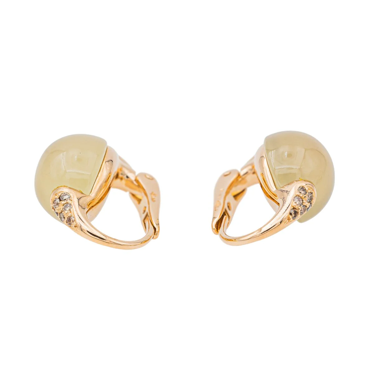 Boucles d'oreilles POMELLATO "Luna" en or rose et pierre de lune - Image 4