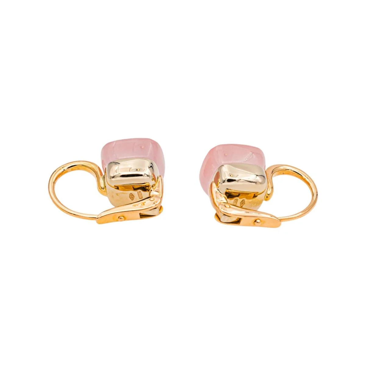 Boucles d'oreilles Dormeuses POMELLATO "Nudo" en or rose et quartz - Image 5