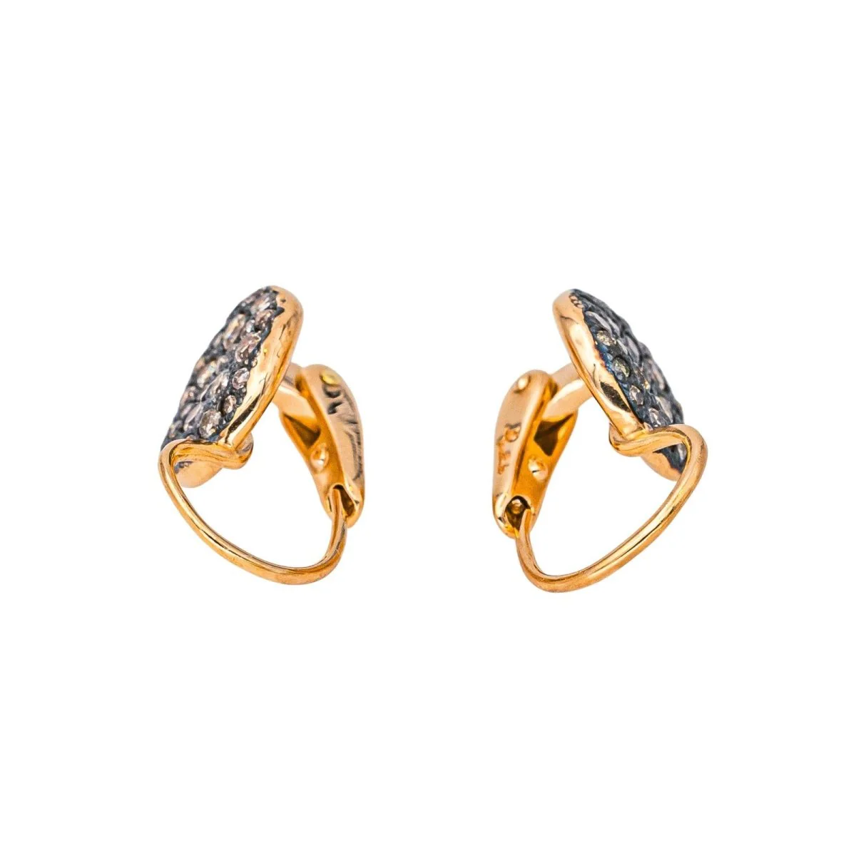 Boucles d'oreilles Dormeuses POMELLATO "Sabbia" en or rose et diamants - Image 5