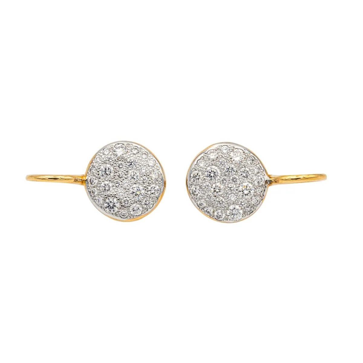 Boucles d'oreilles Dormeuses POMELLATO "Sabbia" en or rose, or blanc et diamants - Image 3