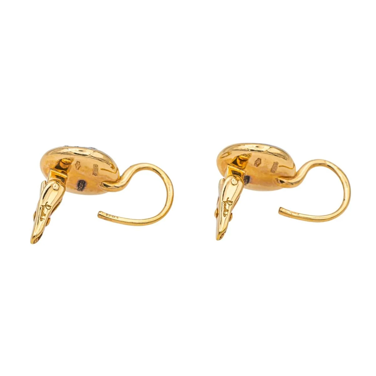 Boucles d'oreilles Dormeuses POMELLATO "Sabbia" en or rose, or blanc et diamants - Image 6
