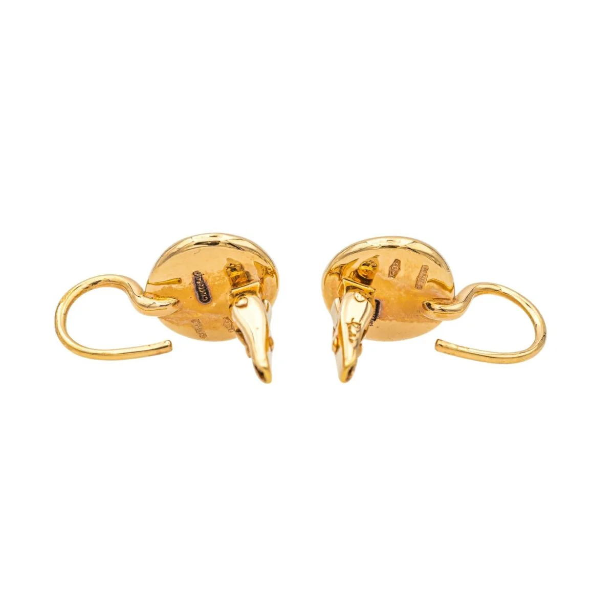 Boucles d'oreilles Dormeuses POMELLATO "Sabbia" en or rose, or blanc et diamants - Image 9