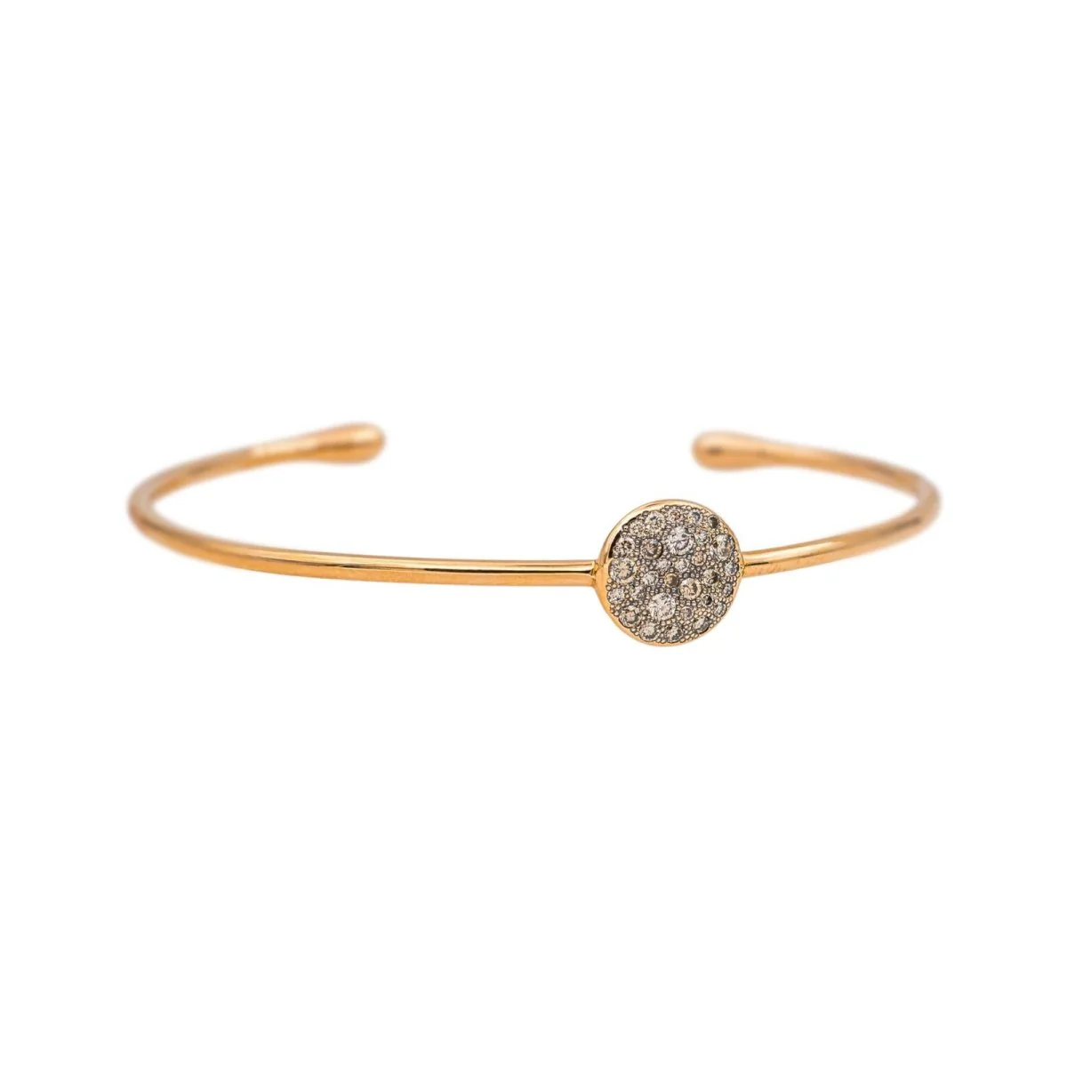 Bracelet Jonc POMELLATO "Sabbia" en or rose et diamants