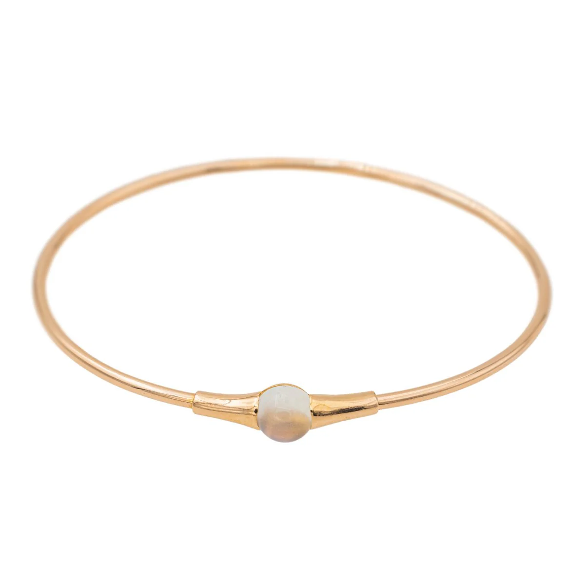 Bracelet Jonc POMELLATO "M'ama Non M'ama" en or rose et pierre de lune - Image 7