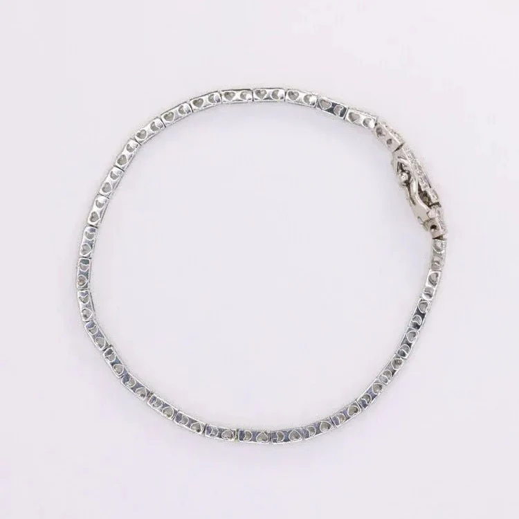 Bracelet Ligne en or blanc et diamants - Image 6