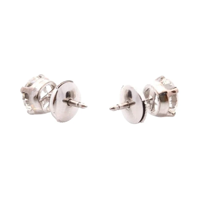 Boucles d'oreilles Puces en or blanc et diamants - Image 3