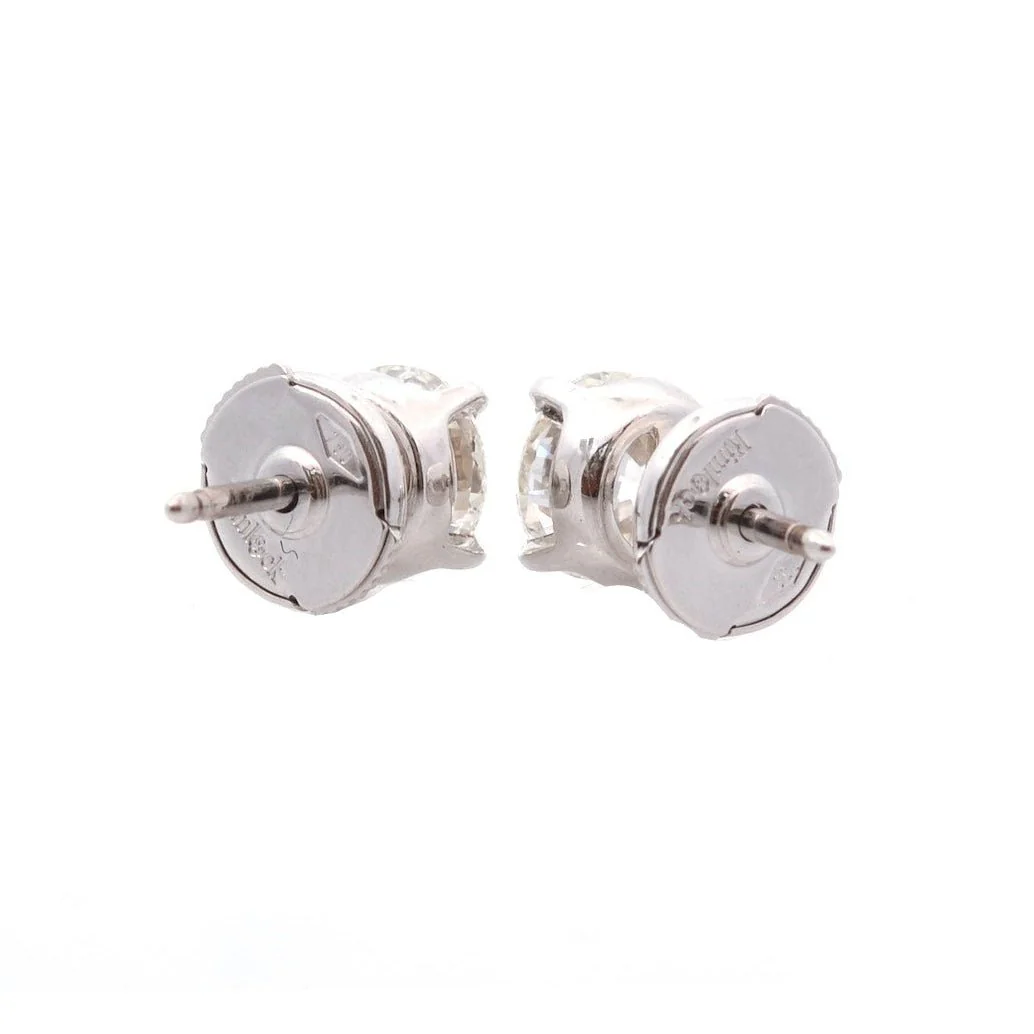 Boucles d'oreilles Puces en or blanc et diamants - Image 3