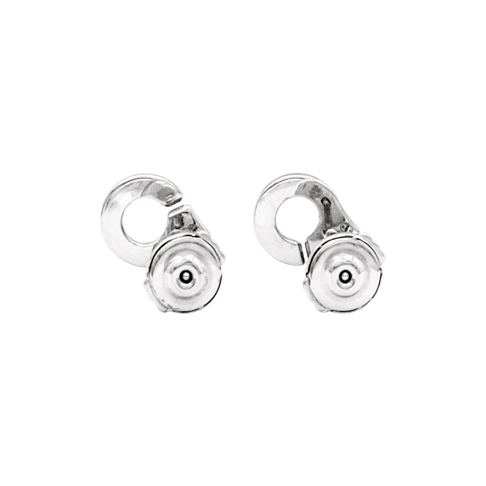 Boucles d'oreilles Puces DINH VAN "Menottes R7,5" en or blanc et diamants - Image 6