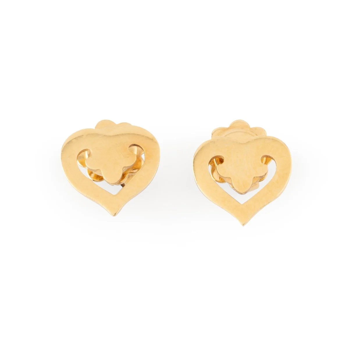 Boucles d'oreilles Puces O.J PERRIN en or jaune