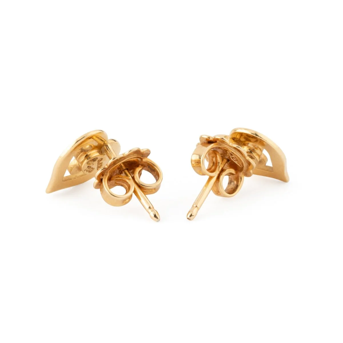 Boucles d'oreilles Puces O.J PERRIN en or jaune - Image 3