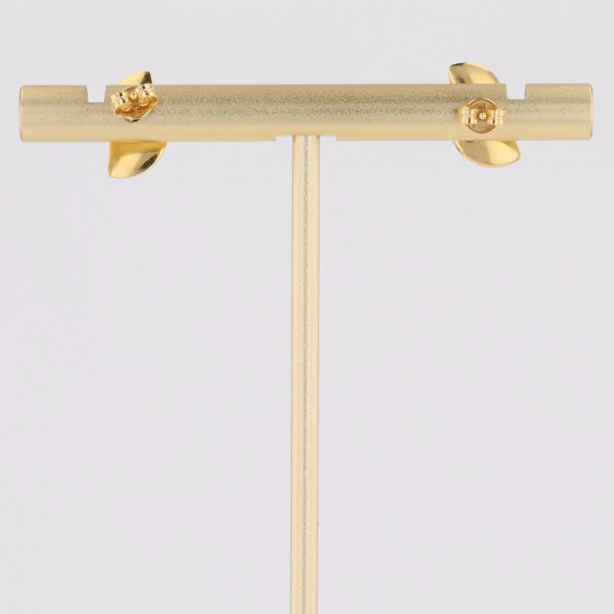 Puces d'oreilles or jaune virgule bombée - Image 7