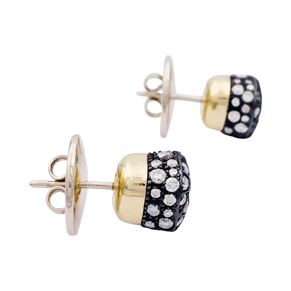 Puces Pomellato, "Nudo", deux ors, diamants bruns. - Image 3