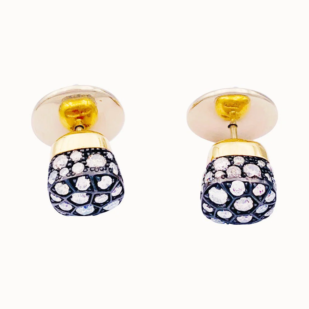 Puces Pomellato, "Nudo", deux ors, diamants bruns. - Image 4