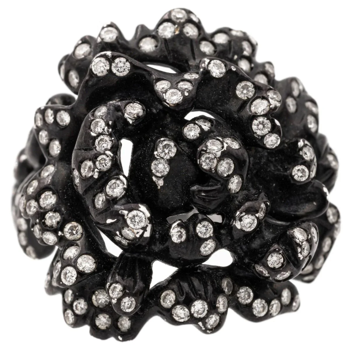 Bague REPOSSI "Nérée" en or noir et diamants