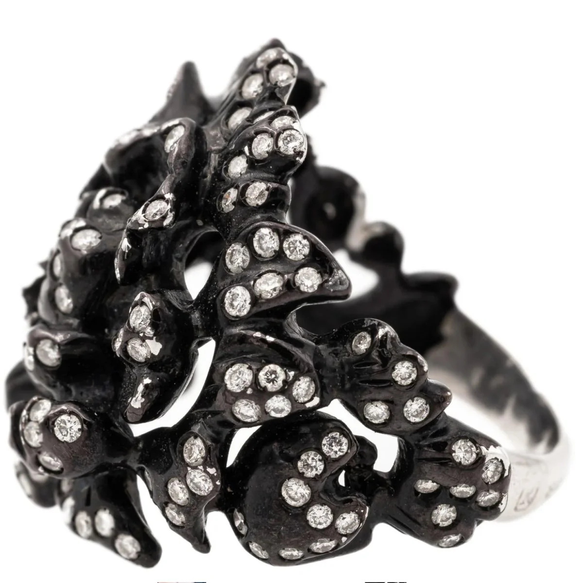 Bague REPOSSI "Nérée" en or noir et diamants - Image 3