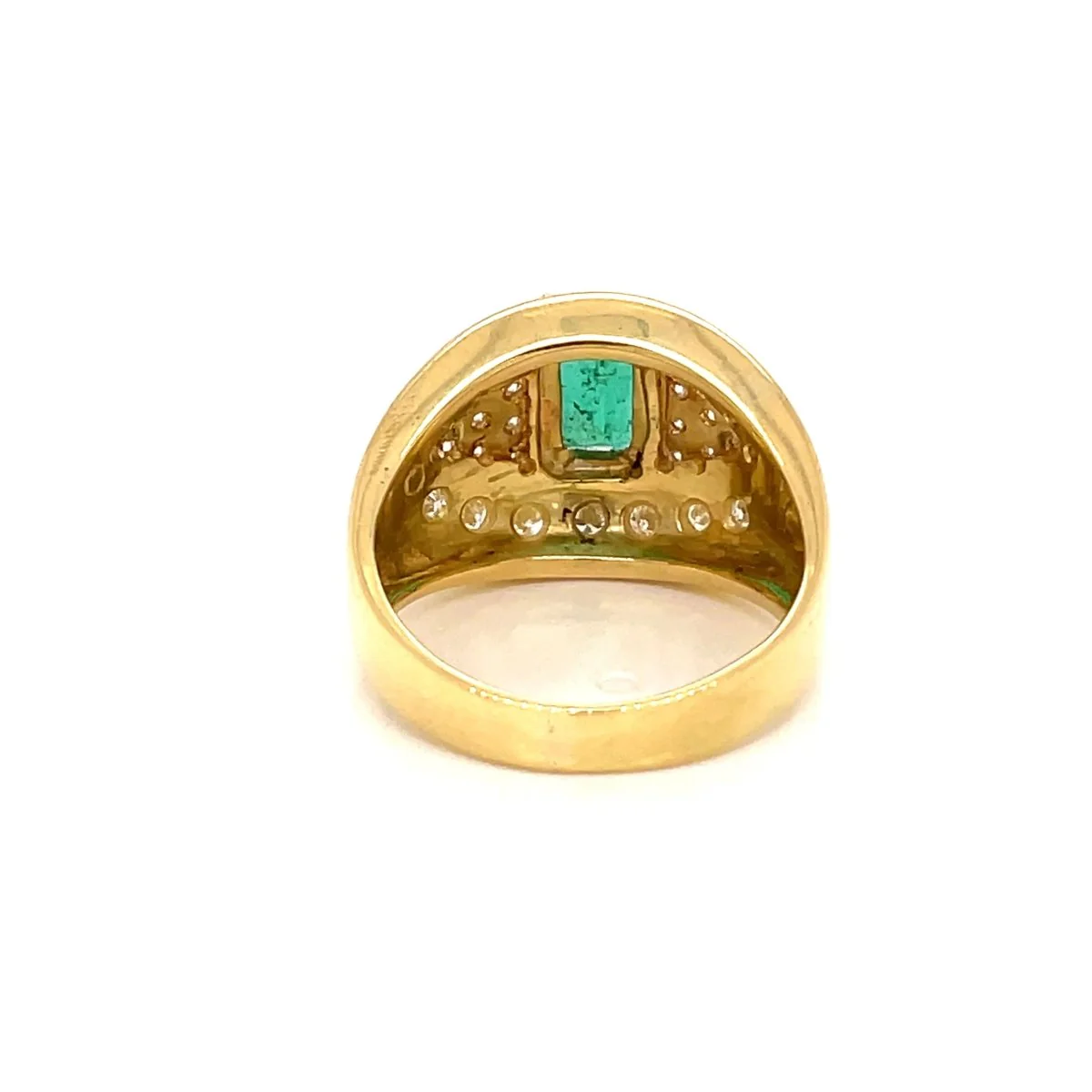 Retro Colombian Emerald Diamond Cocktail Ring - Image 6