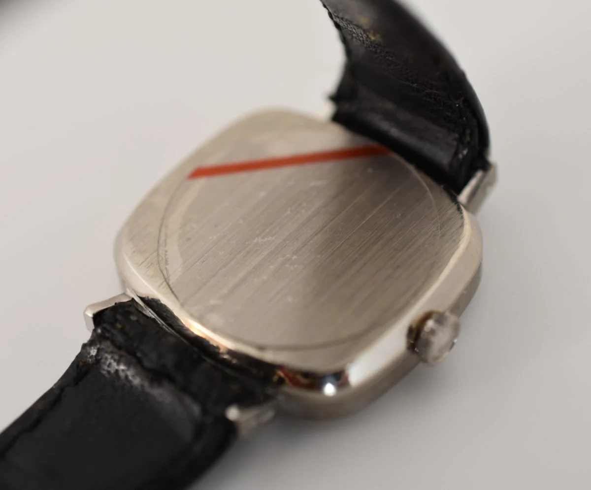 Montre ROLEX "Cellini Zephir" en or blanc, cuir et saphir - Image 12