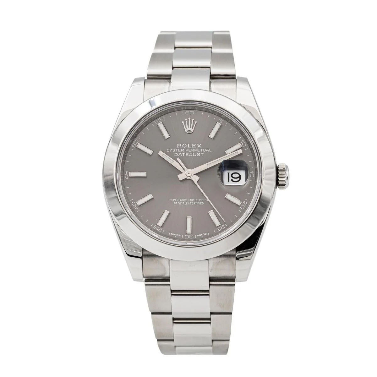 Montre ROLEX "Datejust 41" en acier, bracelet oyster