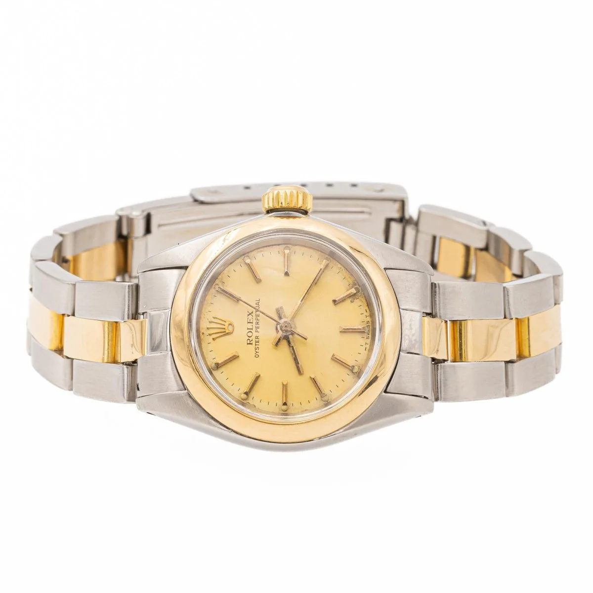Montre ROLEX "Oyster Perpetual" en acier et or jaune - Image 2