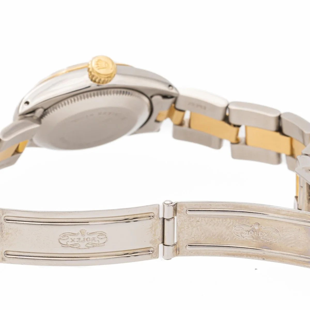 Montre ROLEX "Oyster Perpetual" en acier et or jaune - Image 3