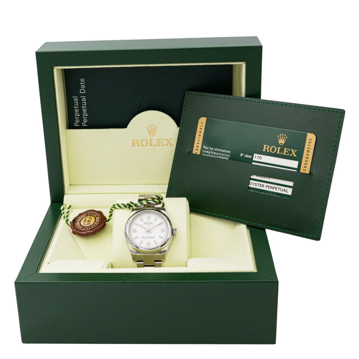Montre ROLEX "Oyster perpetual 177200" en acier - Image 3