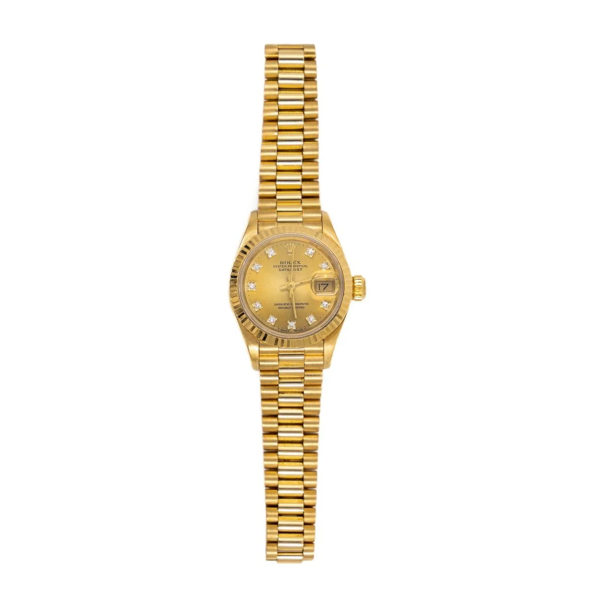 Rolex Montre Oyster Perpetual Date Juste Or jaune Diamant