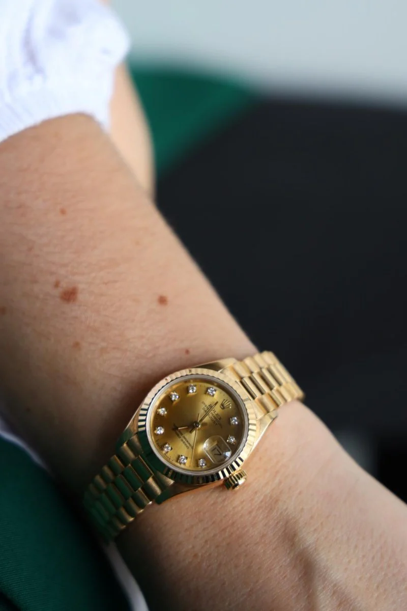 Rolex Montre Oyster Perpetual Date Juste Or jaune Diamant - Image 2