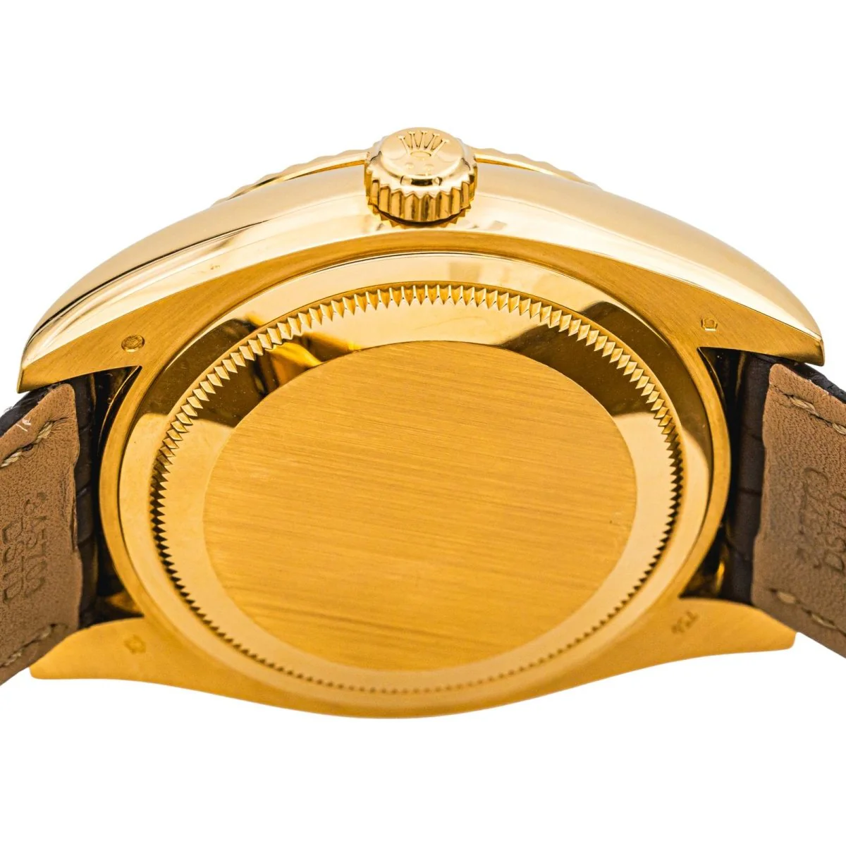 Montre ROLEX "Sky-Dweller" en or jaune, argent, cuir et saphir - Image 7