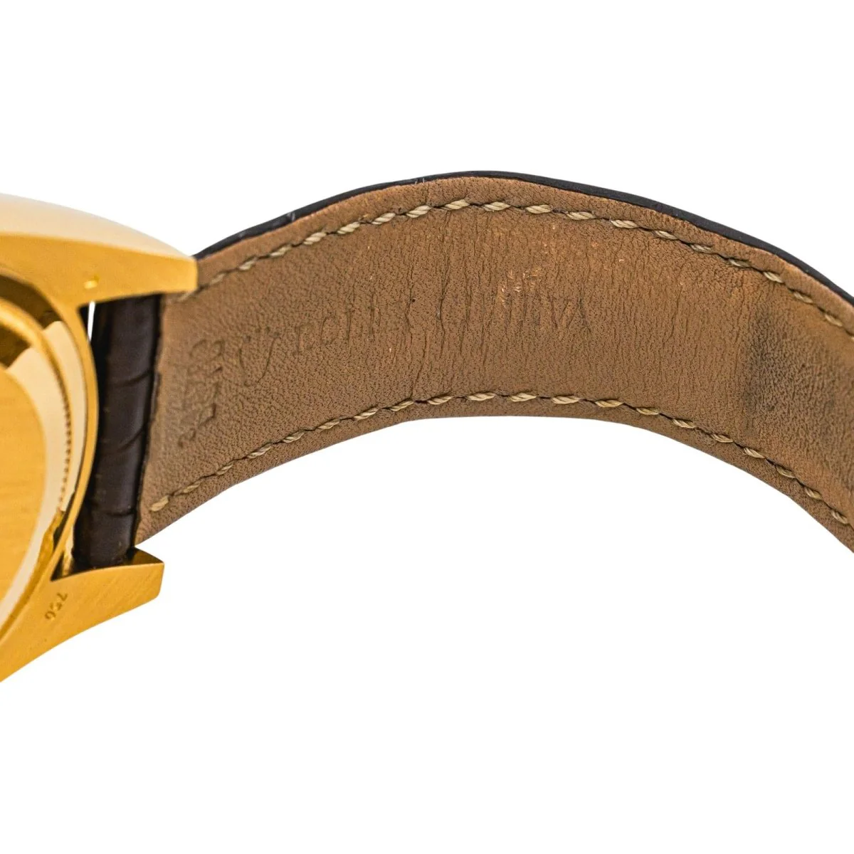 Montre ROLEX "Sky-Dweller" en or jaune, argent, cuir et saphir - Image 9