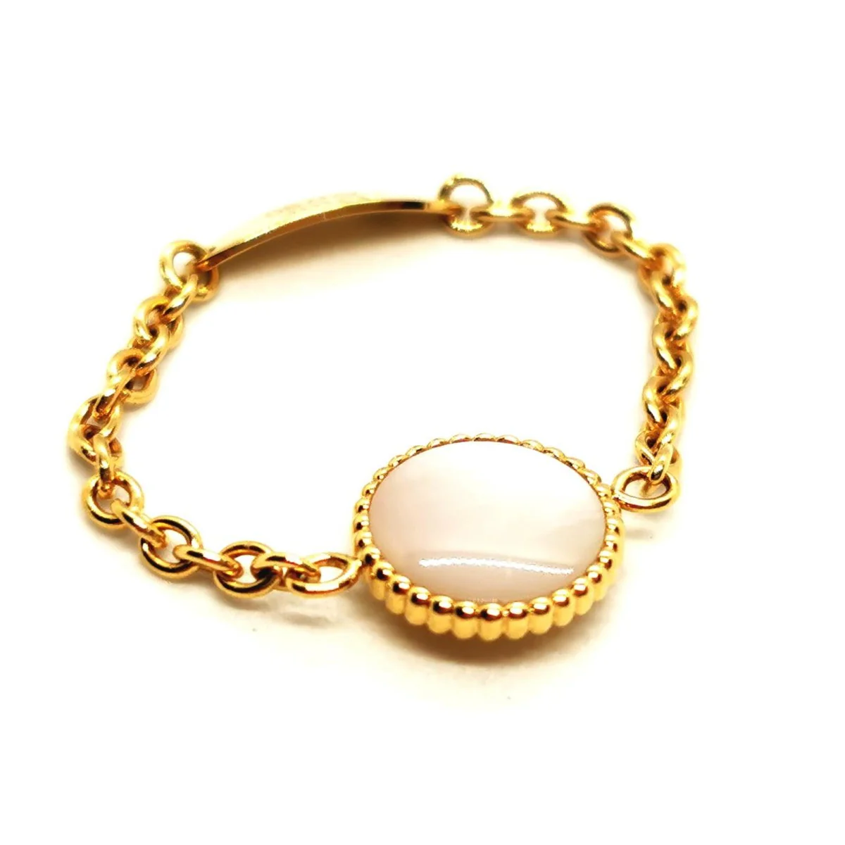 Rose des vents Bague Chaîne Or jaune Diamant - Image 3
