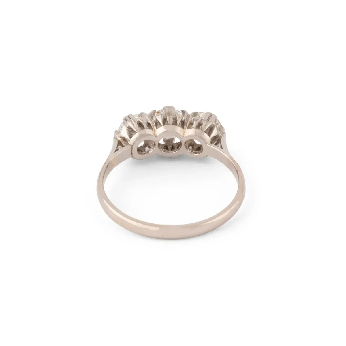 Bague trilogie en platine et diamants - Image 6
