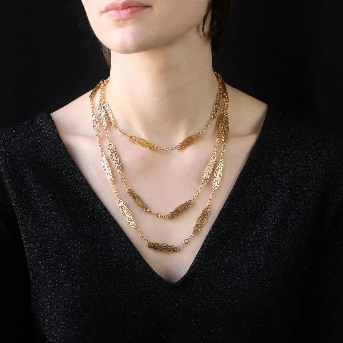 Collier Sautoir en or jaune - Image 2