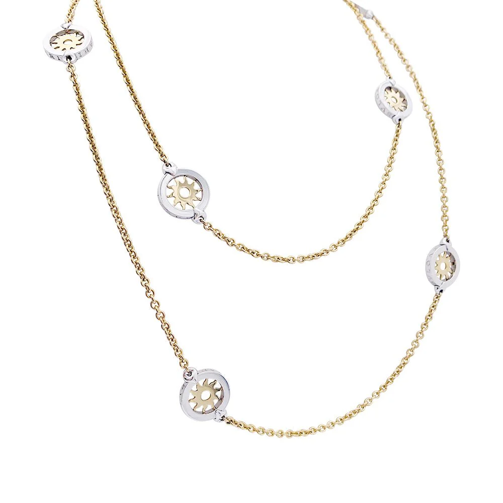 Collier Sautoir BULAGRI "Tondo Sun" en or jaune et acier - Image 4