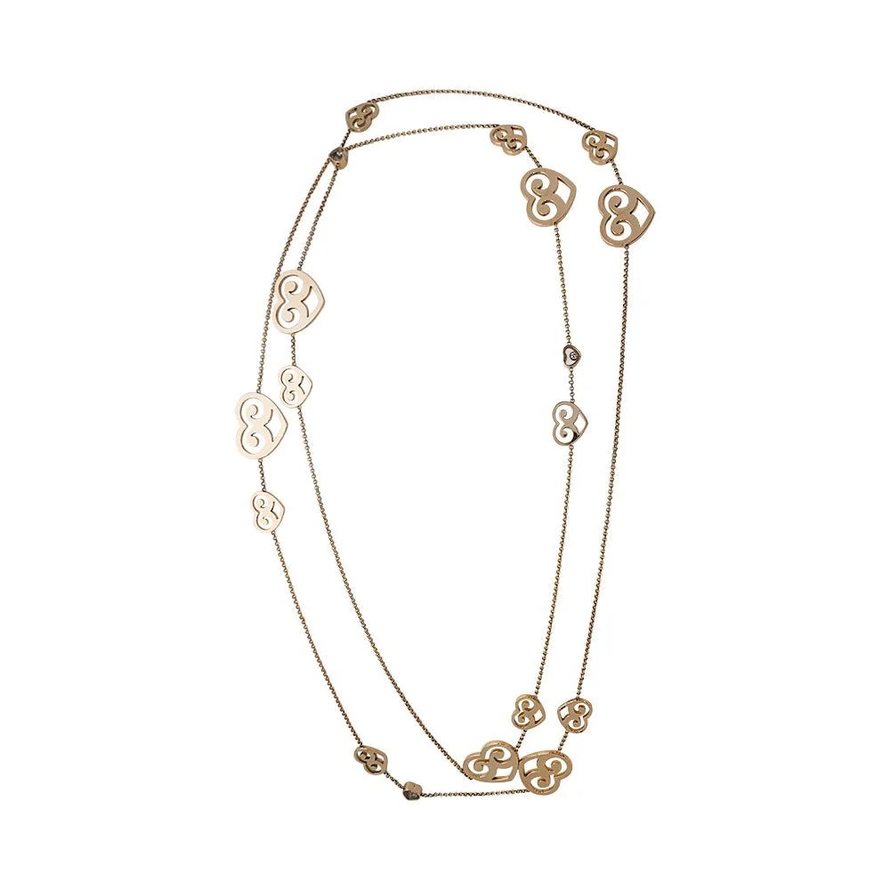 Sautoir CHOPARD, "Coeur Happy Diamonds", or rose
