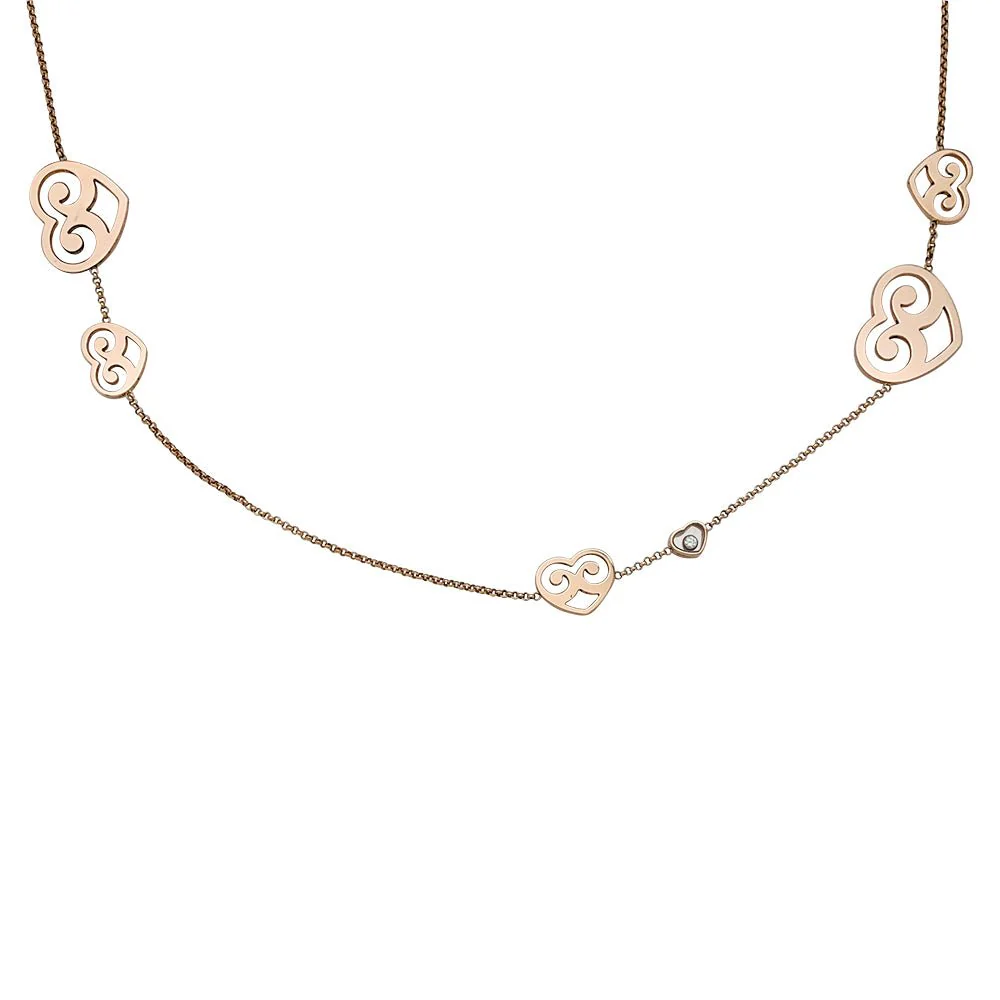 Sautoir CHOPARD, "Coeur Happy Diamonds", or rose - Image 3