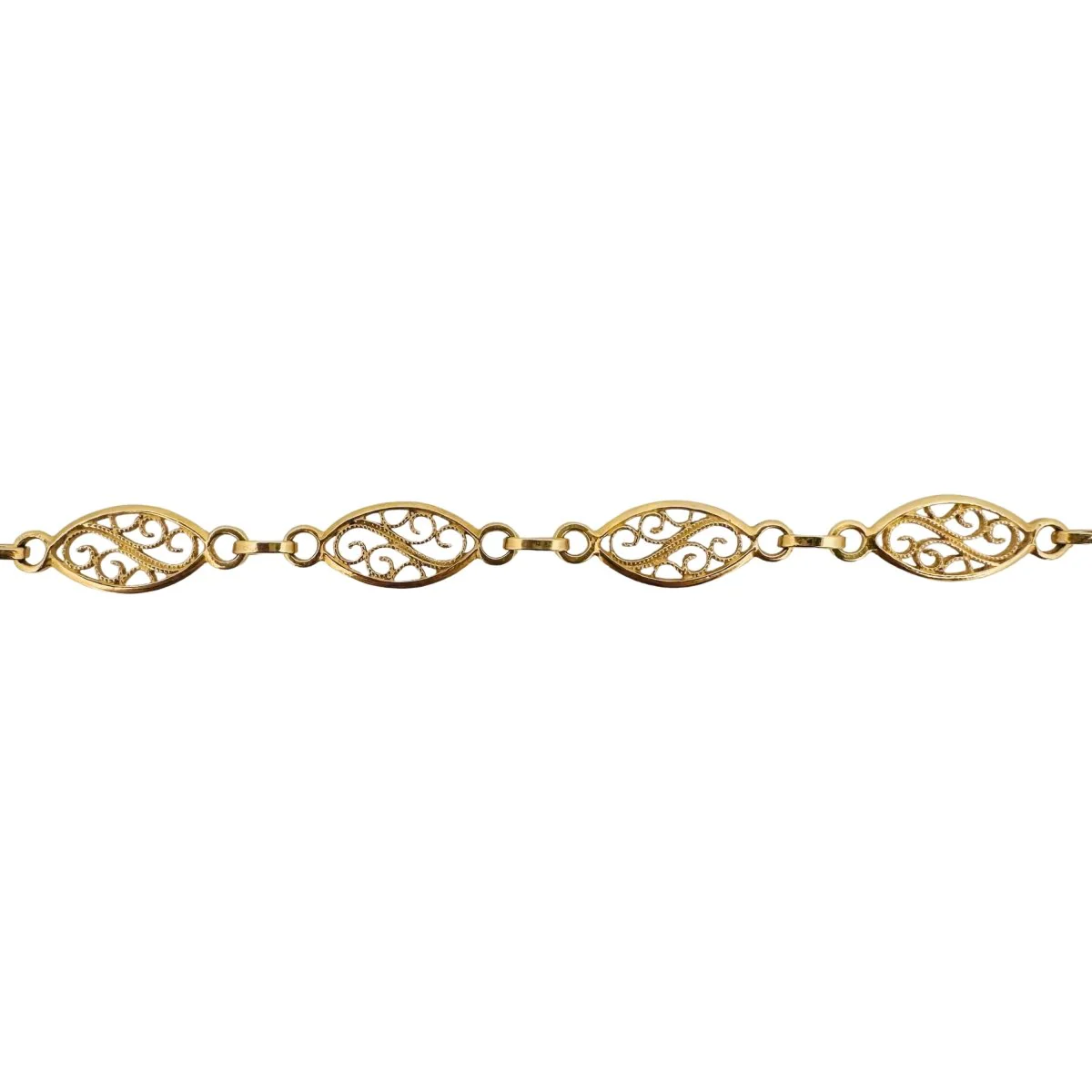 Collier Sautoir filigrane en or jaune - Image 3