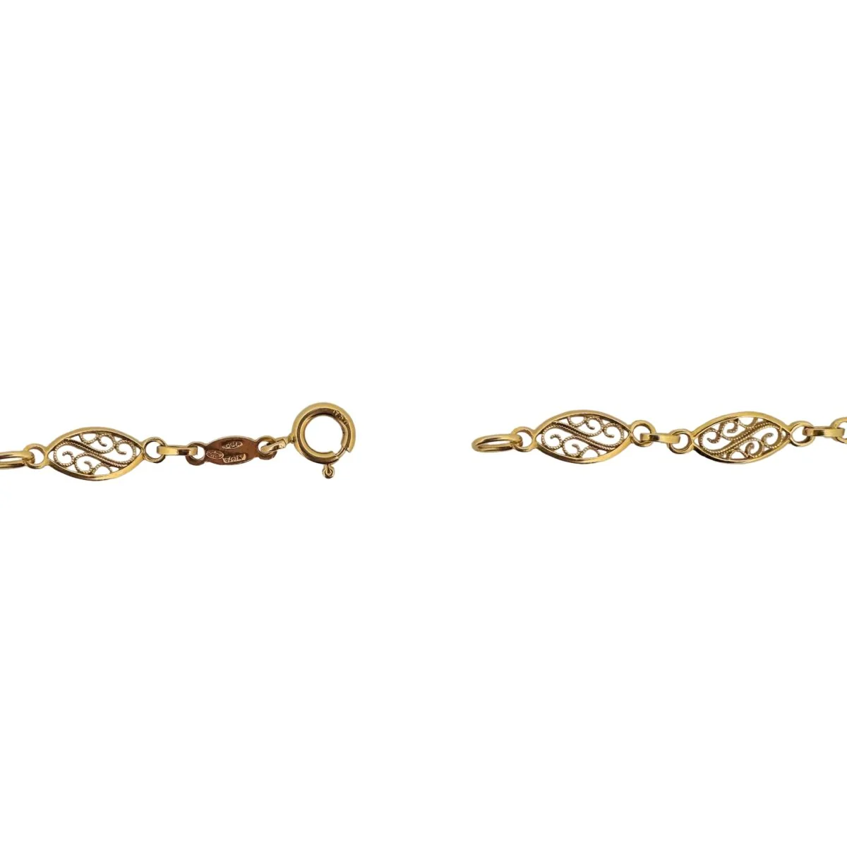 Collier Sautoir filigrane en or jaune - Image 5