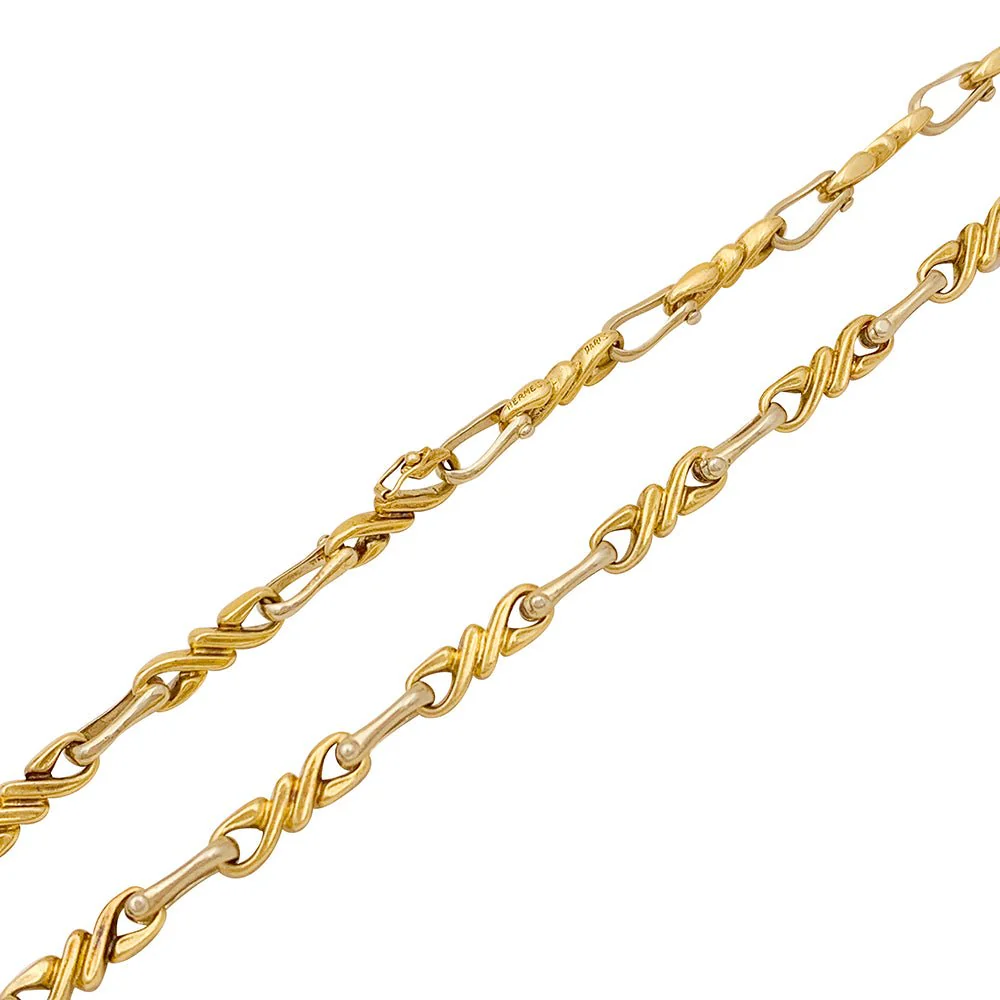 Sautoir et bracelet HERMÈS, deux ors - Image 5