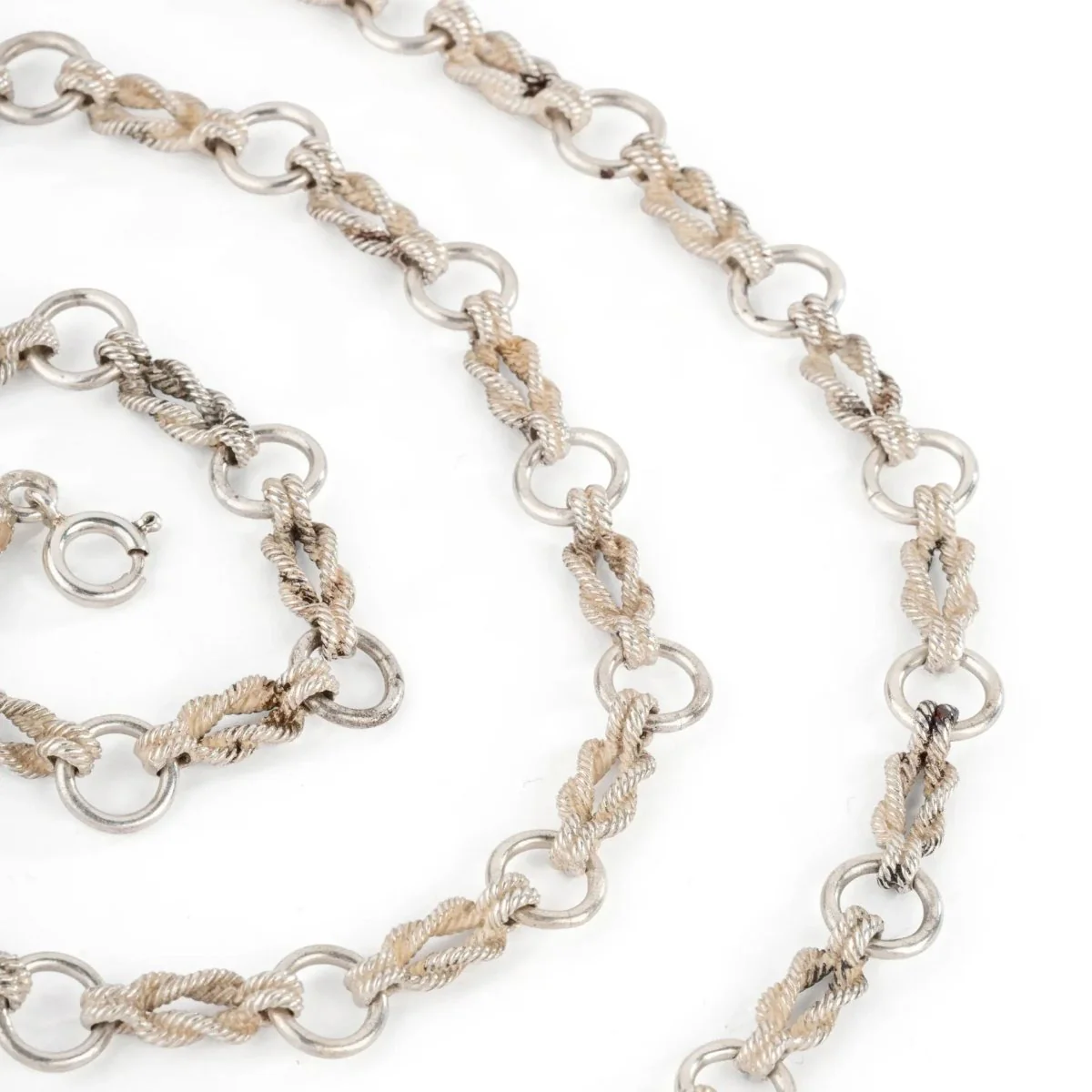 Sautoir en argent de la maison Hermes nœuds marin,modèle Audierne - Image 4