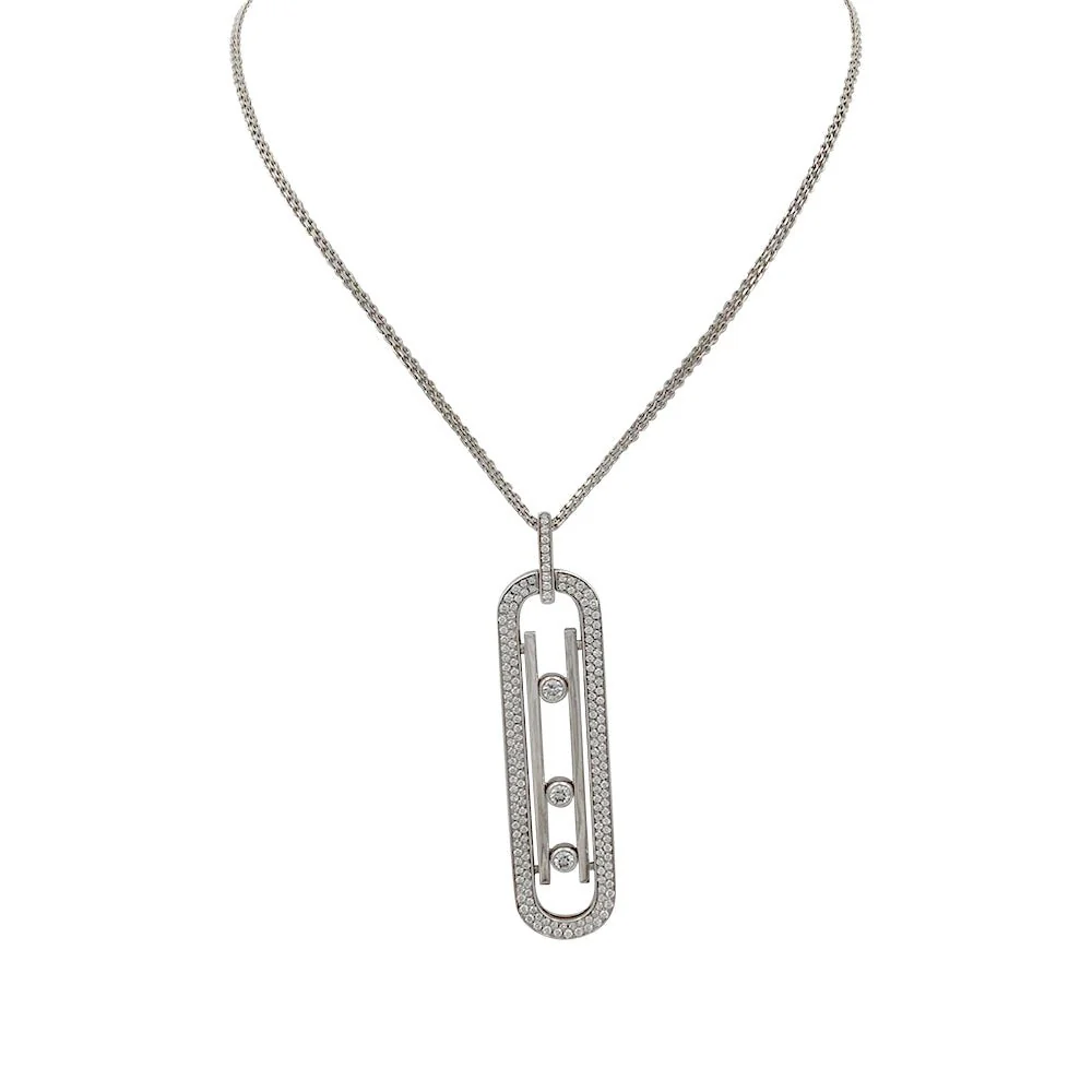 Collier Sautoir MESSIKA “Move 10th Anniversary” en or blanc et diamants - Image 3