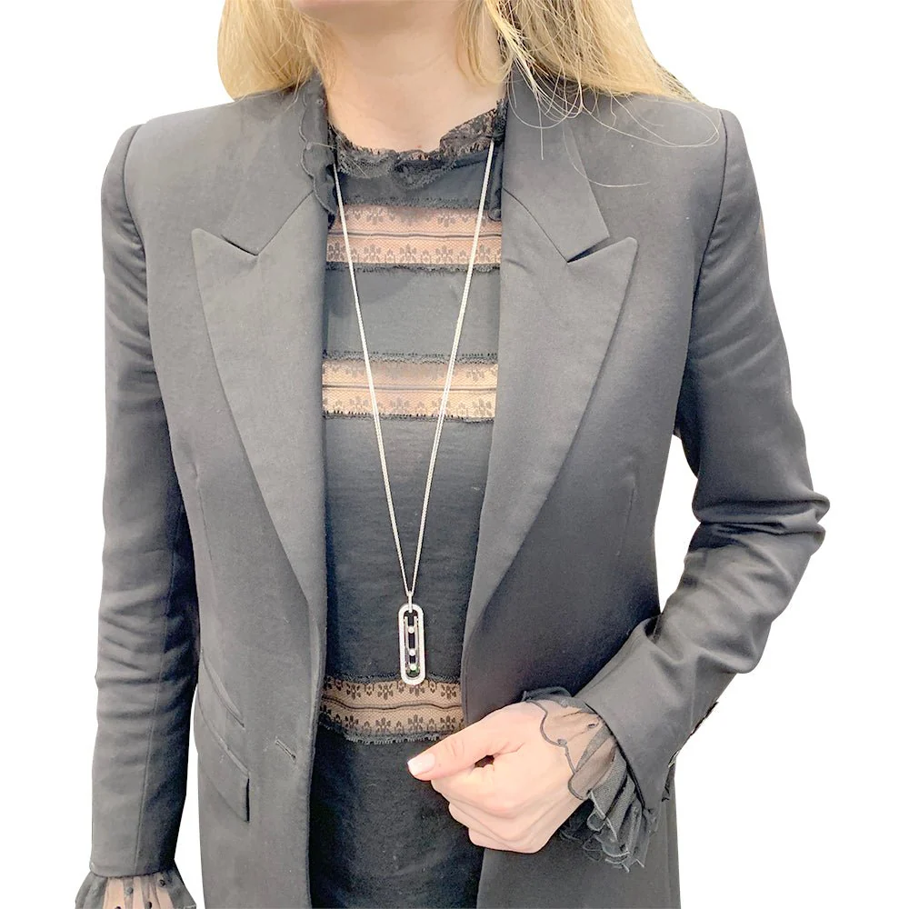 Collier Sautoir MESSIKA “Move 10th Anniversary” en or blanc et diamants - Image 6