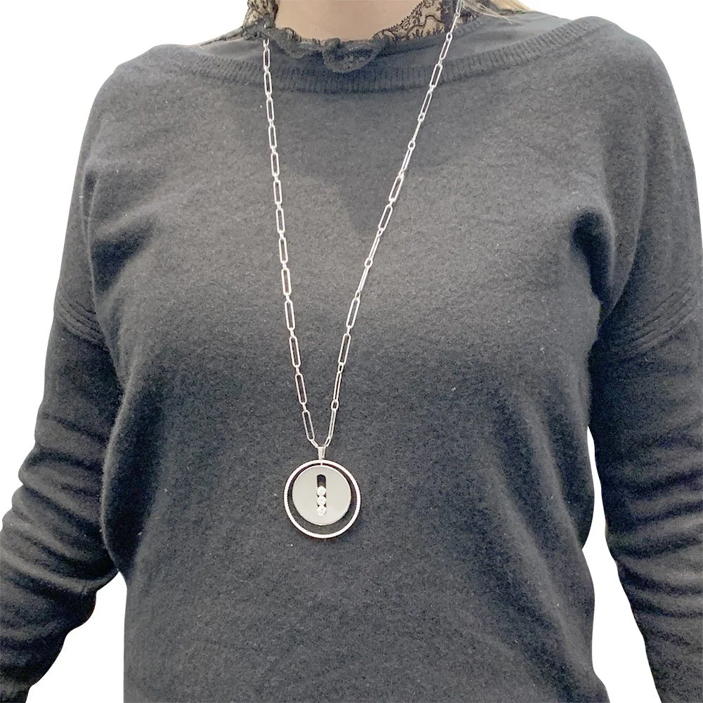 Collier Sautoir MESSIKA "Move Lucky" en or blanc et diamants - Image 2