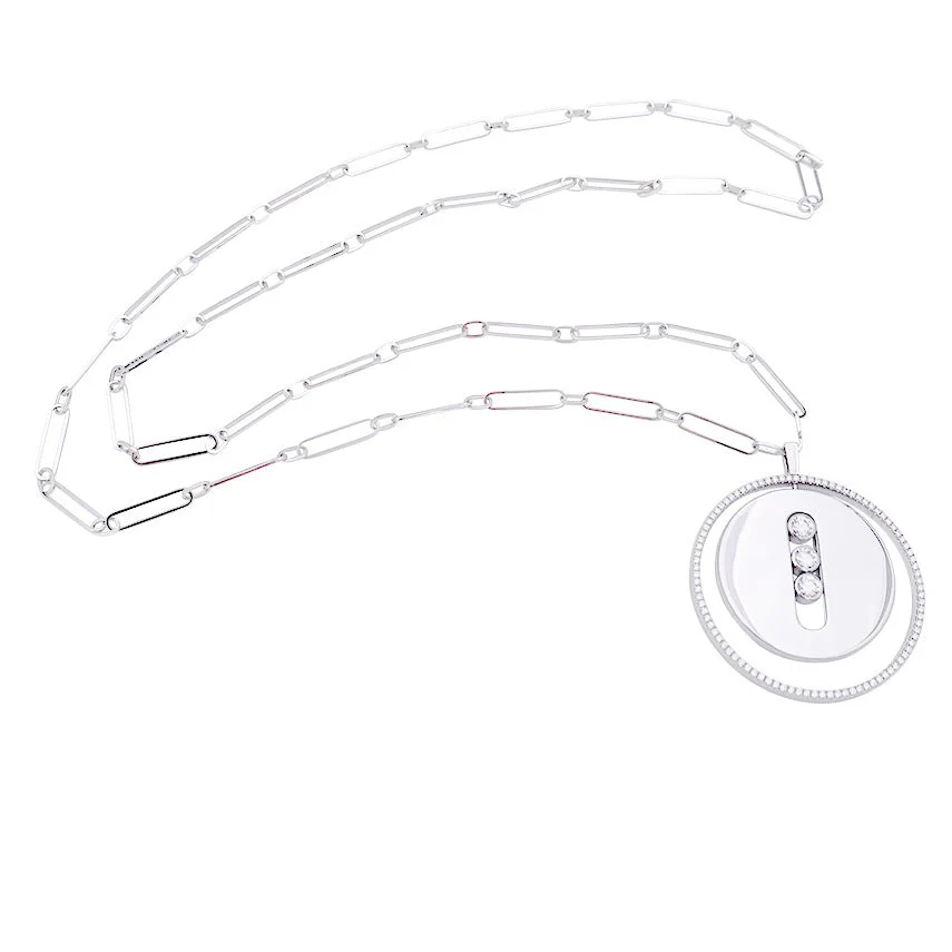 Collier Sautoir MESSIKA "Move Lucky" en or blanc et diamants - Image 3