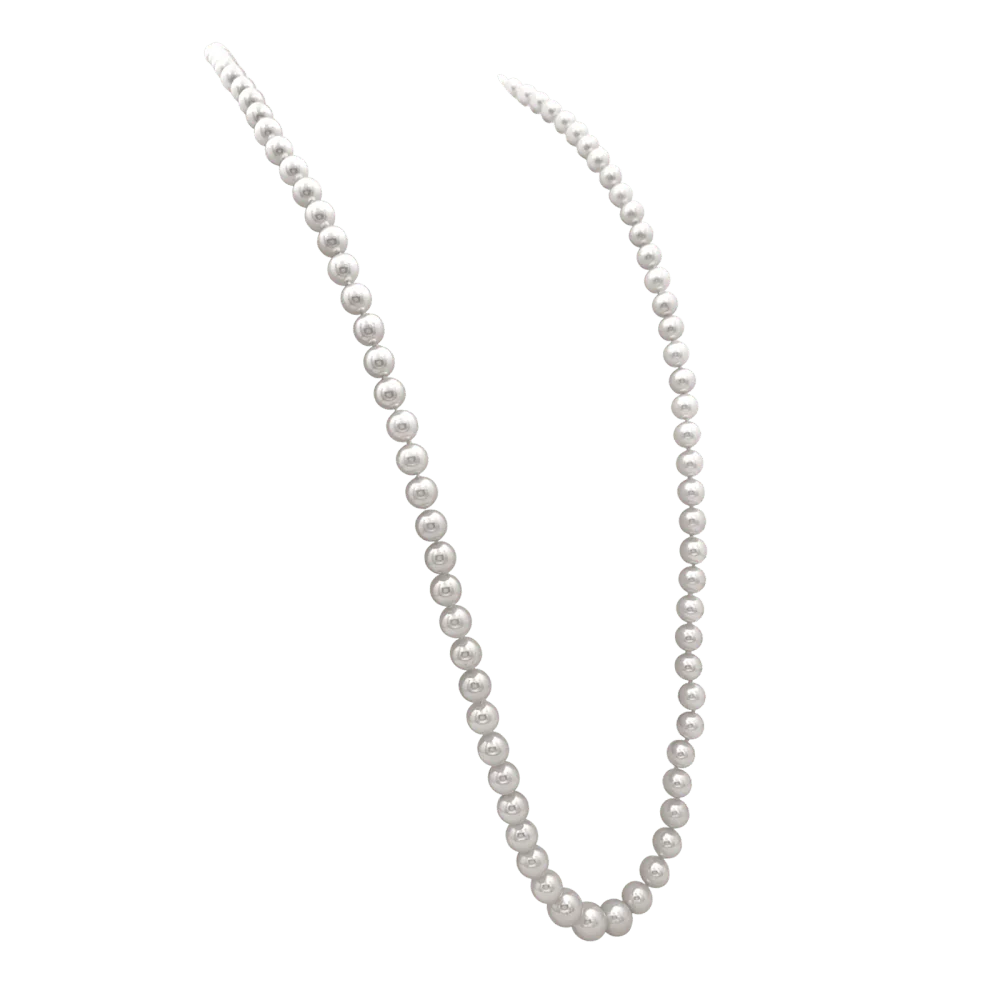 Collier Sautoir en or jaune et perles - Image 4