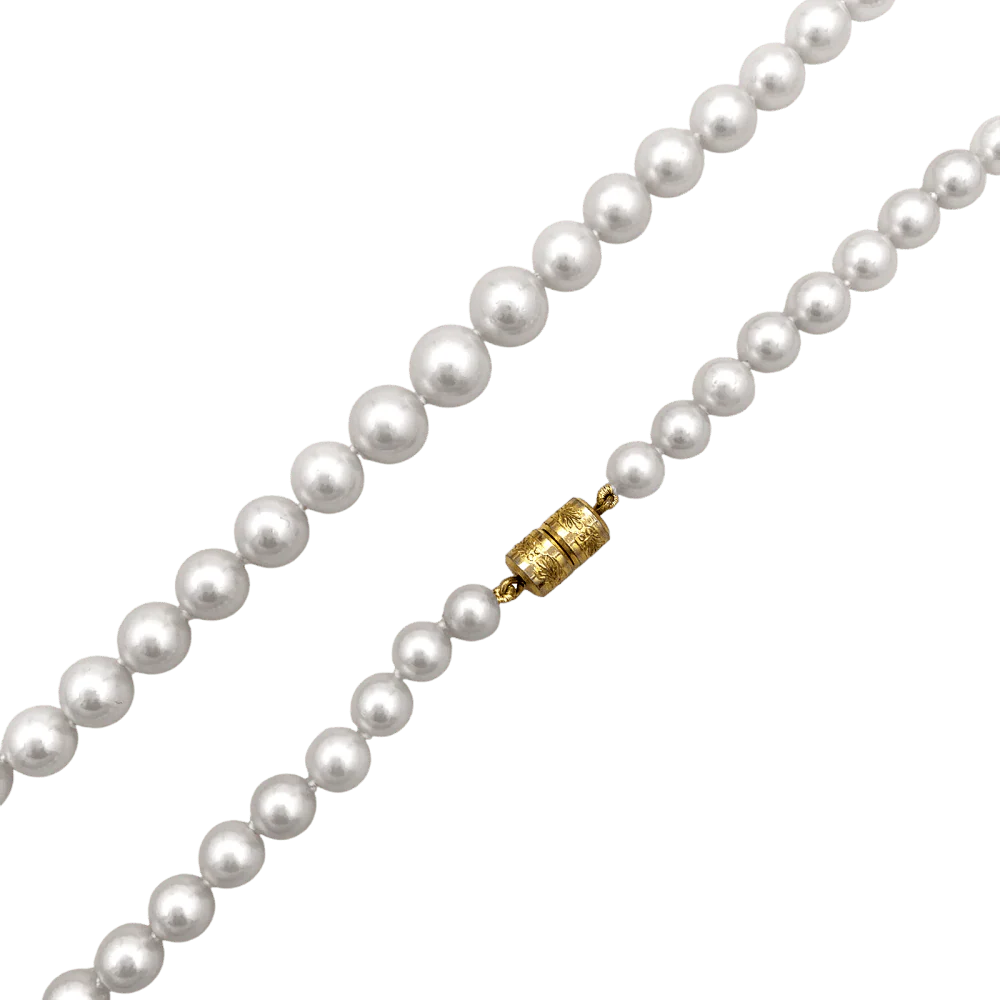 Collier Sautoir en or jaune et perles - Image 6