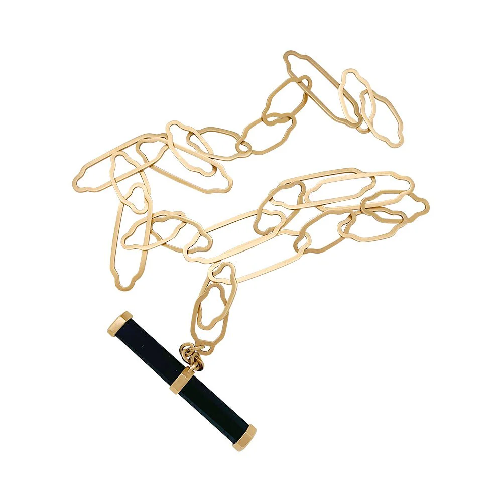 Collier Sautoir POMELLATO "Victoria" en or rose et jais - Image 4