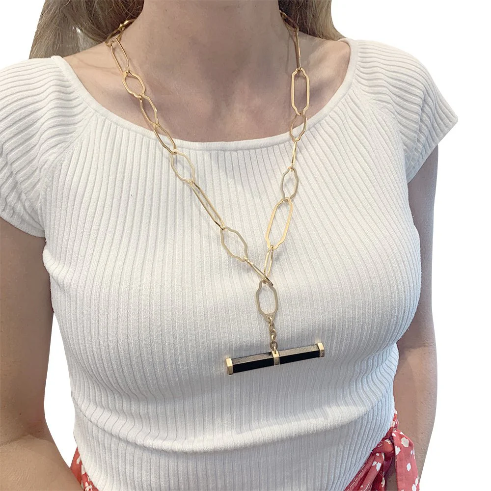 Collier Sautoir POMELLATO "Victoria" en or rose et jais - Image 8